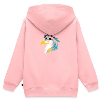 Bahamas - Kids Premium Organic Zip-up Hoodie - rose - Back - AI Model Kid Female (0cm)