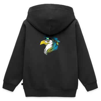 Bahamas - Kinder Premium Organic Zip Hoodie - Schwarz - Hinten - AI Model Kid Male (0cm)