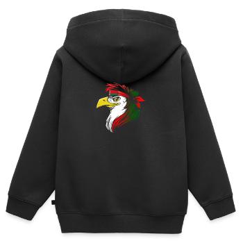 Weißrussland - Kinder Premium Organic Zip Hoodie - Schwarz - Hinten - AI Model Kid Male (0cm)