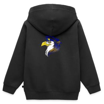 Bosnien und Herzegowina - Kinder Premium Organic Zip Hoodie - Schwarz - Hinten - AI Model Kid Male (0cm)