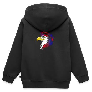 Kambodscha - Kinder Premium Organic Zip Hoodie - Schwarz - Hinten - AI Model Kid Male (0cm)