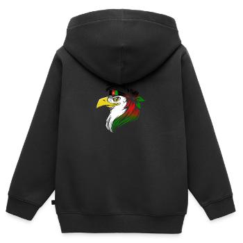 Afghanistan - Kinder Premium Organic Zip Hoodie - Schwarz - Hinten - AI Model Kid Male (0cm)