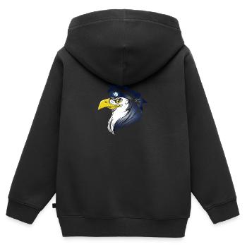 Antarktis - Kinder Premium Organic Zip Hoodie - Schwarz - Hinten - AI Model Kid Male (0cm)