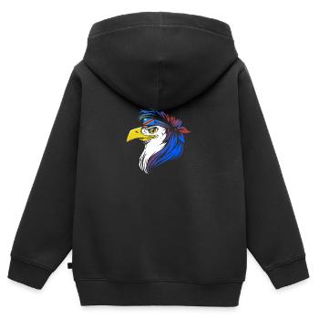 Demokratische Republik Kongo - Kinder Premium Organic Zip Hoodie - Schwarz - Hinten - AI Model Kid Male (0cm)
