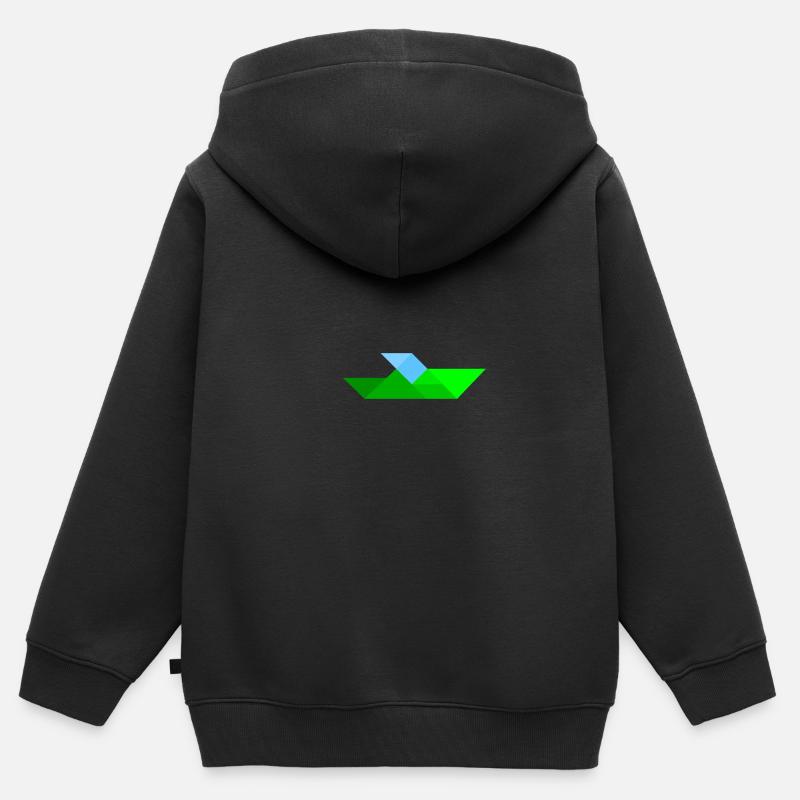 Bateau de course - Tangram - Sweat Premium à capuche zippé enfant bio - noir