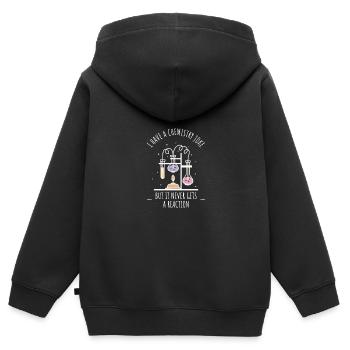 Ich habe einen Chemie-Witz, der nie eine Reaktion - Kinder Premium Organic Zip Hoodie - Schwarz - Hinten - AI Model Kid Male (0cm)