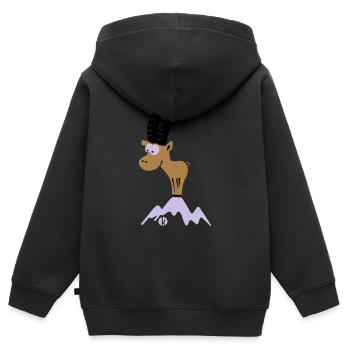 Capricorn - Capricorn (c) - Sweat Premium à capuche zippé enfant bio - noir - Dos - AI Model Kid Male (0cm)