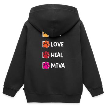 Live, love, heal, mtva tierarzthelfer design - Kinder Premium Organic Zip Hoodie - Schwarz - Hinten - AI Model Kid Male (0cm)