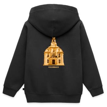 Hôtel de ville de Kulmbach Haute-Franconie Bavière - Sweat Premium à capuche zippé enfant bio - noir - Dos - AI Model Kid Male (0cm)