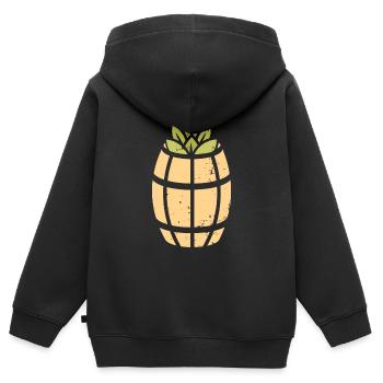 Ananas Logo - Kinder Premium Organic Zip Hoodie - Schwarz - Hinten - AI Model Kid Male (0cm)