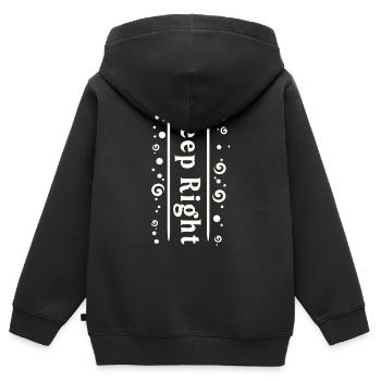 Stay right - Kids Premium Organic Zip-up Hoodie - black - Back - AI Model Kid Male (0cm)