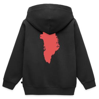 Groenland - Sweat Premium à capuche zippé enfant bio - noir - Dos - AI Model Kid Male (0cm)