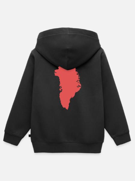 Greenland - Kids Premium Organic Zip-up Hoodie - black