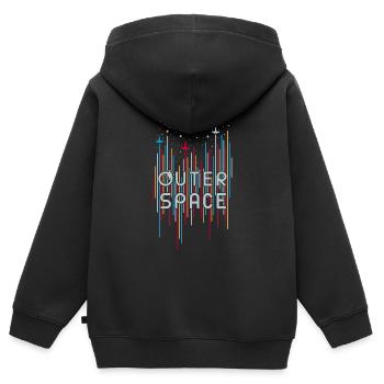 Outer Space 01 - Kids Premium Organic Zip-up Hoodie - black - Back - AI Model Kid Male (0cm)