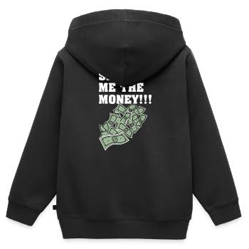 Show Money Design für gut verdienende Berufstätige - Kinder Premium Organic Zip Hoodie - Schwarz - Hinten - AI Model Kid Male (0cm)