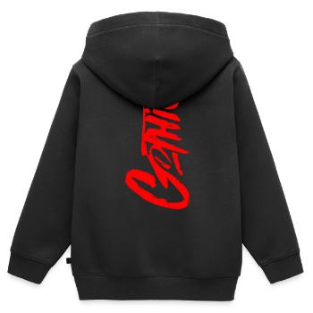 GOTHIQUE Goth Goths Gothik Gotisch - Sweat Premium à capuche zippé enfant bio - noir - Dos - AI Model Kid Male (0cm)