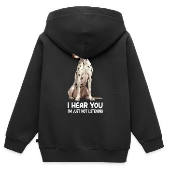 Great Dane - Kids Premium Organic Zip-up Hoodie - black - Back - AI Model Kid Male (0cm)