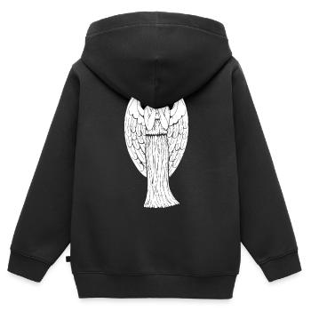 Don't Blink - Kinder Premium Organic Zip Hoodie - Schwarz - Hinten - AI Model Kid Male (0cm)