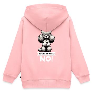 Before You Ask Pudel Pudelbesitzer Pudelhund  - Kinder Premium Organic Zip Hoodie - Rosa - Hinten - AI Model Kid Female (0cm)