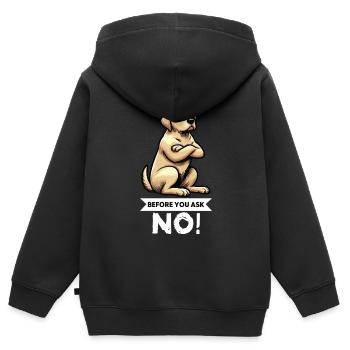 Before You Ask Labrador Labrador Labrador Owner Labrador - Kids Premium Organic Zip-up Hoodie - black - Back - AI Model Kid Male (0cm)