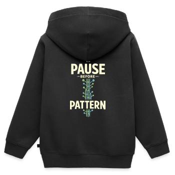 Guérison somatique Thérapie somatique - Sweat Premium à capuche zippé enfant bio - noir - Dos - AI Model Kid Male (0cm)