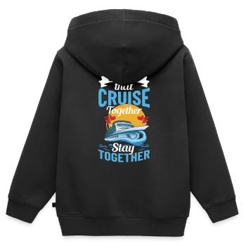 Croisière Croisière Croisière Croisière - Sweat Premium à capuche zippé enfant bio - noir - Dos - AI Model Kid Male (0cm)