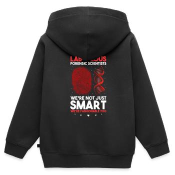 Forensische Kriminologie und Tatort-Ermittler - Kinder Premium Organic Zip Hoodie - Schwarz - Hinten - AI Model Kid Male (0cm)