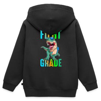 Fifth Grade 5th Grade Back To School Teacher - Kids Premium Organic Zip-up Hoodie - black - Back - AI Model Kid Male (0cm)