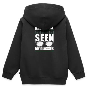 Lunettes Optique Hypermétrope - Sweat Premium à capuche zippé enfant bio - noir - Dos - AI Model Kid Male (0cm)