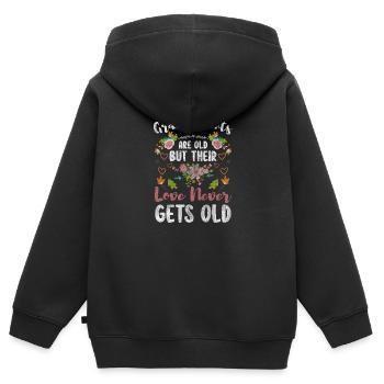 Großeltern Großfamilie Baby - Kinder Premium Organic Zip Hoodie - Schwarz - Hinten - AI Model Kid Male (0cm)