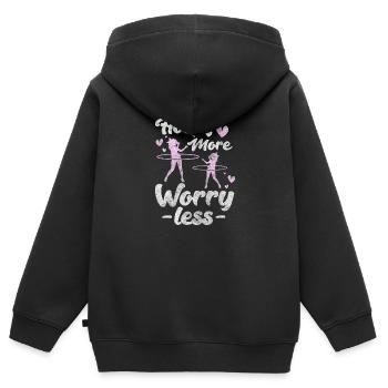 Reifen Hula Home Workout Spaß - Kinder Premium Organic Zip Hoodie - Schwarz - Hinten - AI Model Kid Male (0cm)