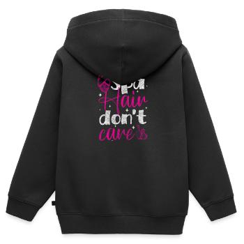 Wellness Urlaub Priorität Abschalten - Kinder Premium Organic Zip Hoodie - Schwarz - Hinten - AI Model Kid Male (0cm)