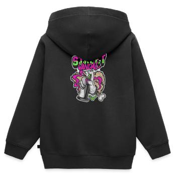 Graffiti Streetart Szene Auffällig - Kinder Premium Organic Zip Hoodie - Schwarz - Hinten - AI Model Kid Male (0cm)