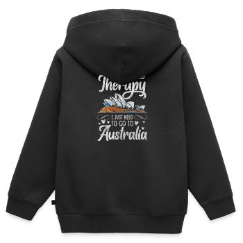 Australien Reisen Stolz Urlaubsland - Kinder Premium Organic Zip Hoodie - Schwarz - Hinten - AI Model Kid Male (0cm)