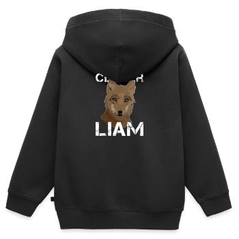 Liam Geburtstag Liam - Kinder Premium Organic Zip Hoodie - Schwarz - Hinten - AI Model Kid Male (0cm)