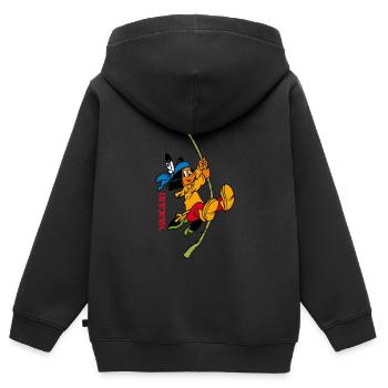 Yakari mit Liane - Kinder Premium Organic Zip Hoodie - Schwarz - Hinten - AI Model Kid Male (0cm)