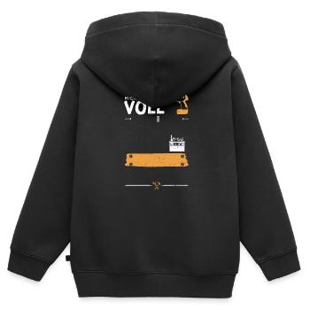 Quatsch Mich Nicht Voll - Handyman - Kinder Premium Organic Zip Hoodie - Schwarz - Hinten - AI Model Kid Male (0cm)