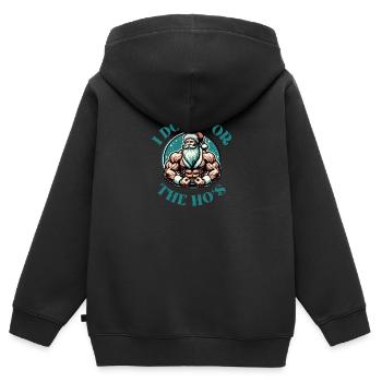 Je le fais pour la blague drôle d’adulte de Ho Noël - Sweat Premium à capuche zippé enfant bio - noir - Dos - AI Model Kid Male (0cm)