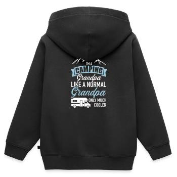 Wohnmobil - Kinder Premium Organic Zip Hoodie - Schwarz - Hinten - AI Model Kid Male (0cm)