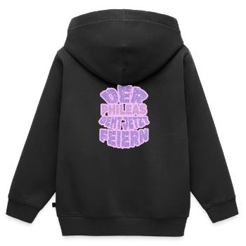 Party Phileas - Kinder Premium Organic Zip Hoodie - Schwarz - Hinten - AI Model Kid Male (0cm)