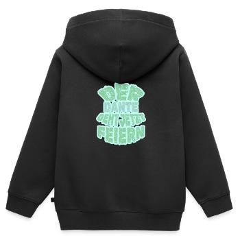 Party Dante - Kinder Premium Organic Zip Hoodie - Schwarz - Hinten - AI Model Kid Male (0cm)