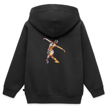 Figure skating - Kids Premium Organic Zip-up Hoodie - black - Back - AI Model Kid Male (0cm)