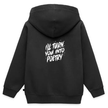 In die Poesie verwandeln SoulSearcher Geschenk - Kinder Premium Organic Zip Hoodie - Schwarz - Hinten - AI Model Kid Male (0cm)