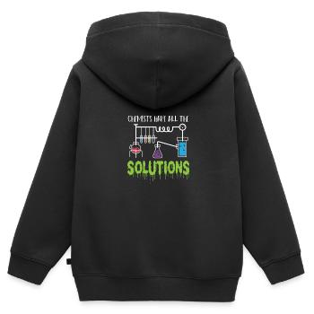 Alle lösungen Forscher Gift - Kinder Premium Organic Zip Hoodie - Schwarz - Hinten - AI Model Kid Male (0cm)