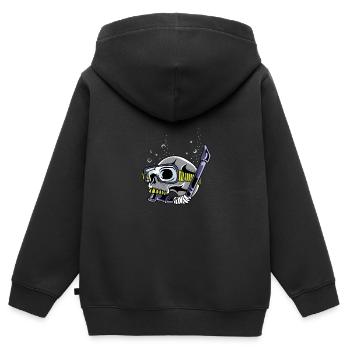 Skull Diving Cave Diver Poison - Sweat Premium à capuche zippé enfant bio - noir - Dos - AI Model Kid Male (0cm)