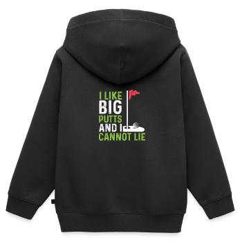 Wie große Putts Hobbyist Gift - Kinder Premium Organic Zip Hoodie - Schwarz - Hinten - AI Model Kid Male (0cm)
