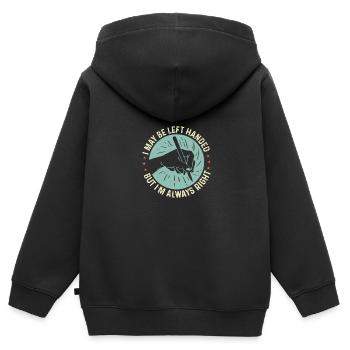Ich habe immer Recht Chefredakteur Geschenk - Kinder Premium Organic Zip Hoodie - Schwarz - Hinten - AI Model Kid Male (0cm)