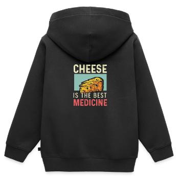 Best Medicine Kitchen Staff Gift - Kids Premium Organic Zip-up Hoodie - black - Back - AI Model Kid Male (0cm)