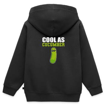 Cool wie Gurke Coole Person Gift - Kinder Premium Organic Zip Hoodie - Schwarz - Hinten - AI Model Kid Male (0cm)