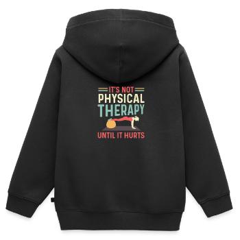 Keine Physiotherapie Ergotherapeutin Geschenk - Kinder Premium Organic Zip Hoodie - Schwarz - Hinten - AI Model Kid Male (0cm)